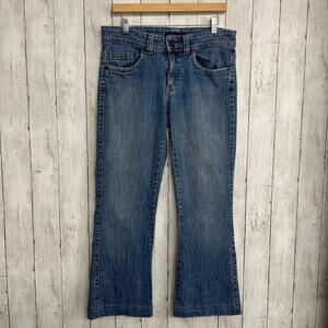 Lee One True Fit Low Waist Medium Wash Bootcut Denim Jeans 11/12M Juniors